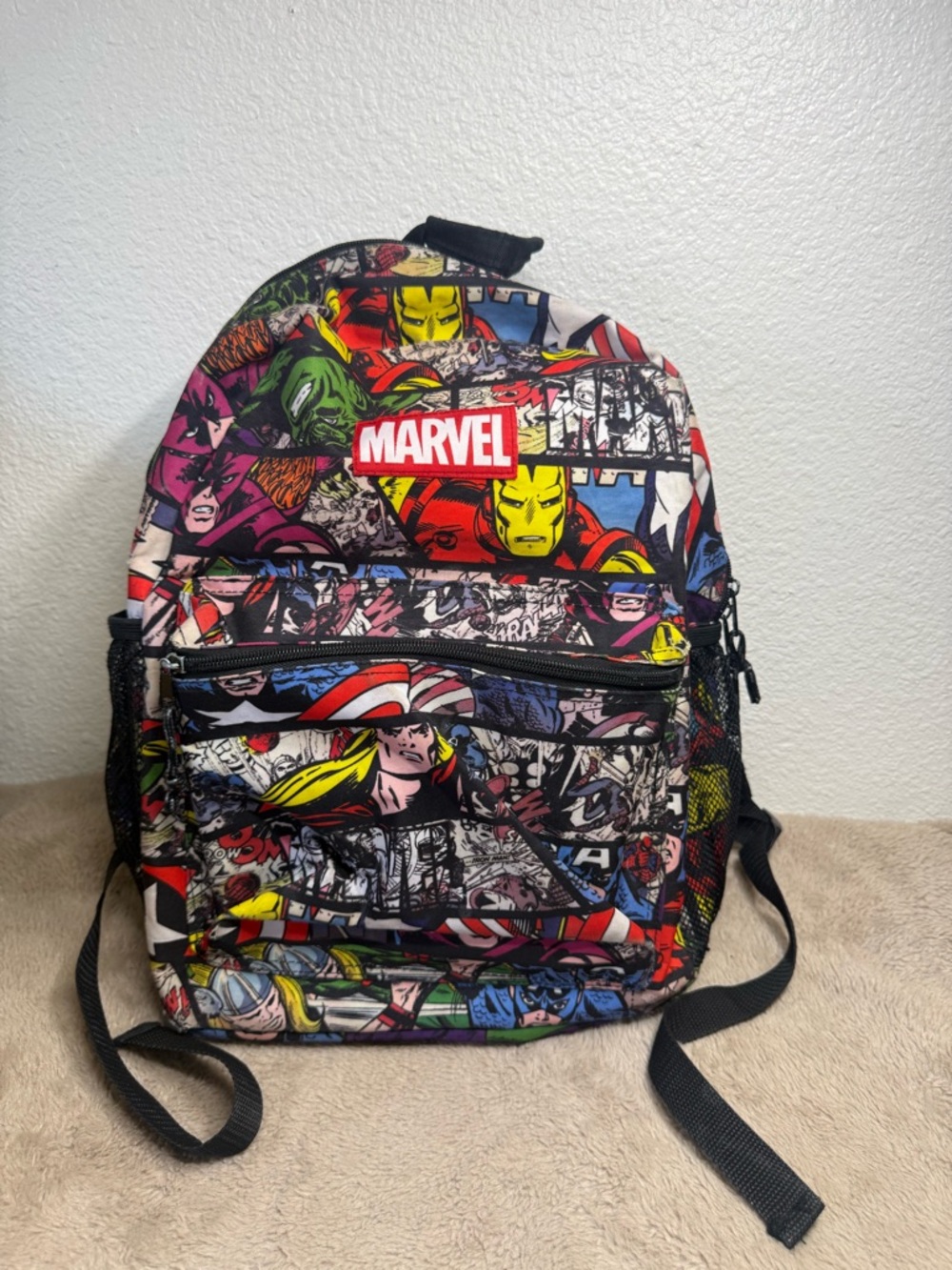 Marvel Multicolor Comic Print Backpack